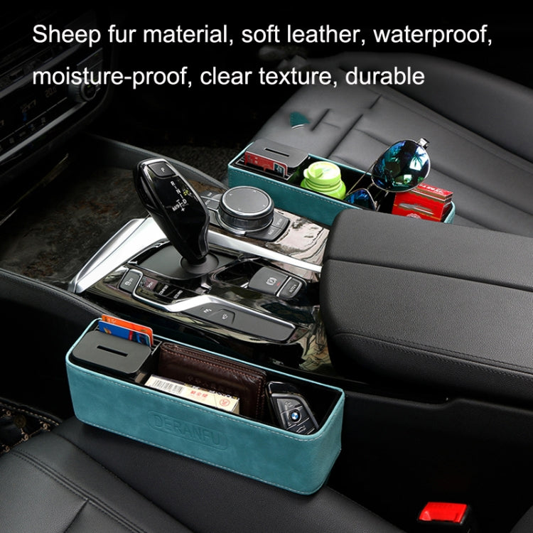 DE RAN FU Car Seat Storage Box Cup Holder Fur Citrine Phone Sundry Storage Box(Brown) - Stowing Tidying by DE RAN FU | Online Shopping South Africa | PMC TechLife | Buy Now Pay Later Mobicred
