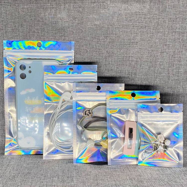 100PCS Laser Self-sealing Packaging Bag Data Line Aluminum Foil Plastic Bag , Size: 13x25cm - by PMC TechLife | Online Shopping South Africa | PMC TechLife