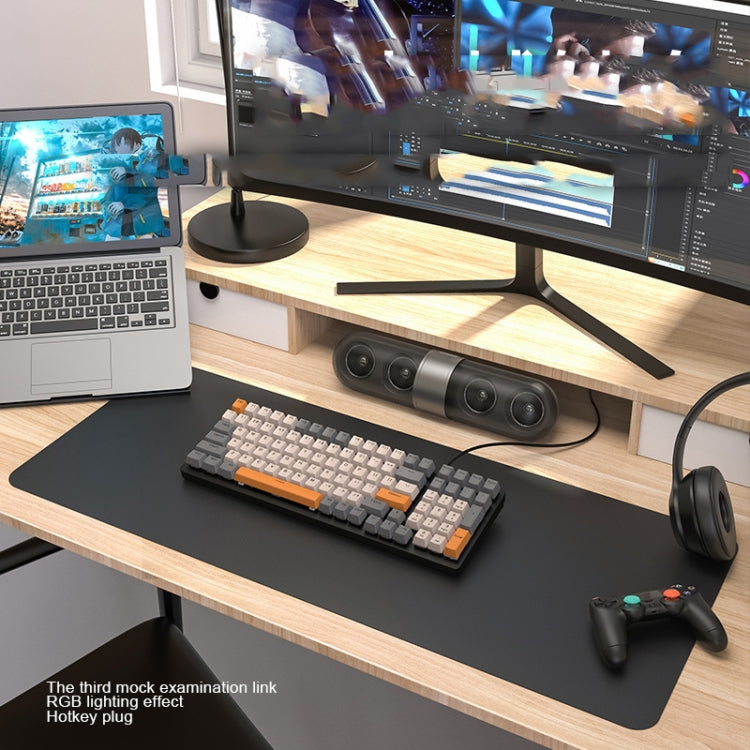 ZIYOU LANG K3 100 Keys Game Glowing Wired Mechanical Keyboard, Cable Length: 1.5m, Style: Water Green Version Green Axis - free shipping - PMC Jewellery - Order now!