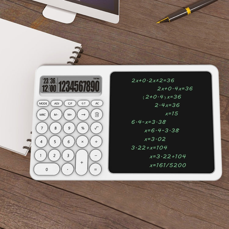 Office Calculator LCD Handwriting Board With Stand(White) - by PMC TechLife | Online Shopping South Africa | PMC TechLife | Buy Now Pay Later Mobicred