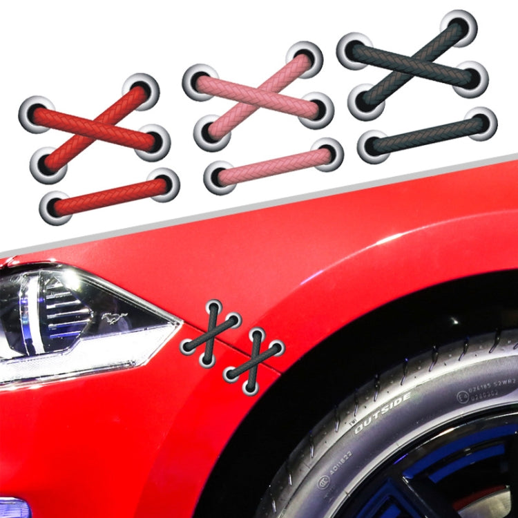 10pcs Shoelace Car Sticker Body Cover Up Scratch Patch Sticker(Pink Horizontal) - Decorative Sticker by PMC TechLife | Online Shopping South Africa | PMC TechLife | Buy Now Pay Later Mobicred