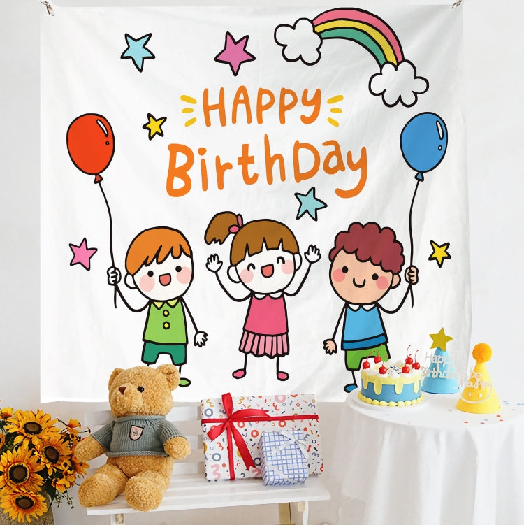 Birthday Layout Hanging Cloth Children Photo Wall Cloth, Size: 150x200cm Velvet(19) - free shipping - PMC TechLife - Order now!
