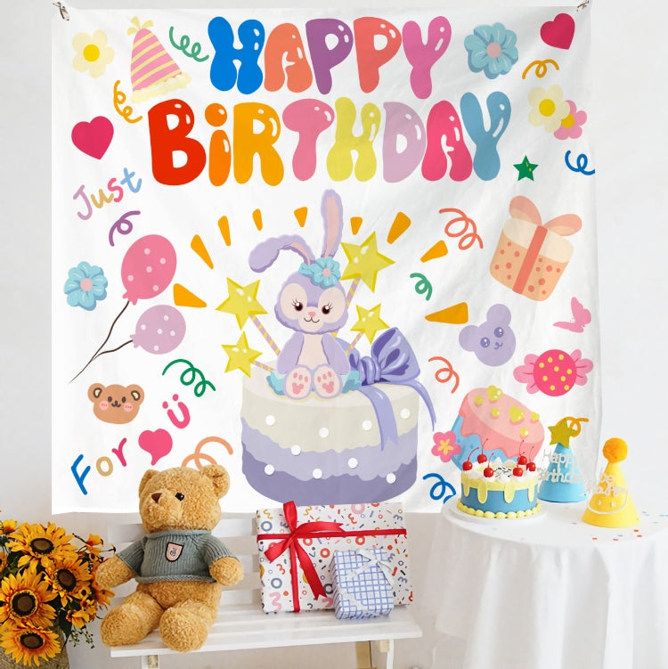 Birthday Layout Hanging Cloth Children Photo Wall Cloth, Size: 180x230cm Velvet(6) - free shipping - PMC TechLife - Order now!