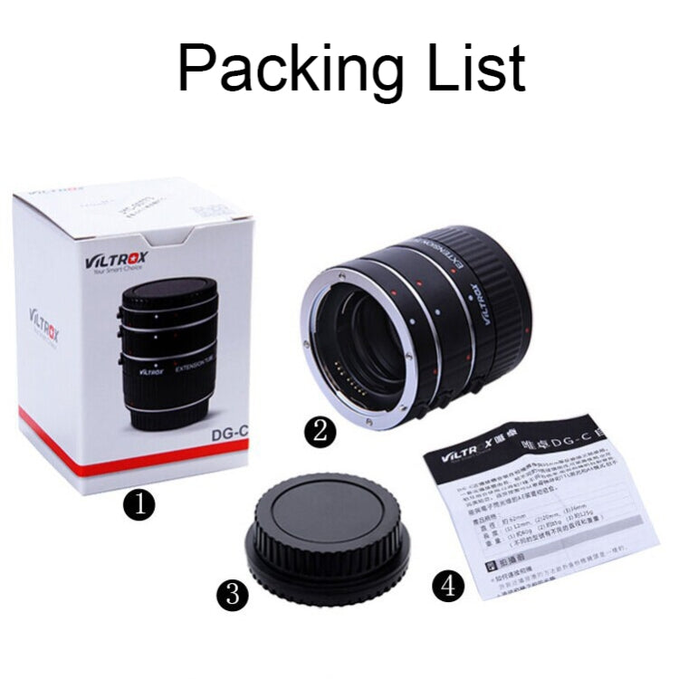 For Canon EOS Series VILTROX DG-C Camera Automatic Close-up Ring Macro Mount - free shipping - PMC TechLife - Order now!