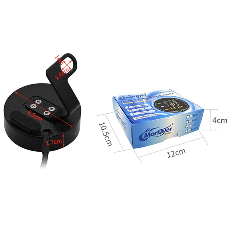 Morfayer YL-M05 5 In 1 Water Temperature Model 9-24V LED Night Vision Motorcycle Modification Instrument - Electrical Instruments by PMC TechLife | Online Shopping South Africa | PMC TechLife | Buy Now Pay Later Mobicred