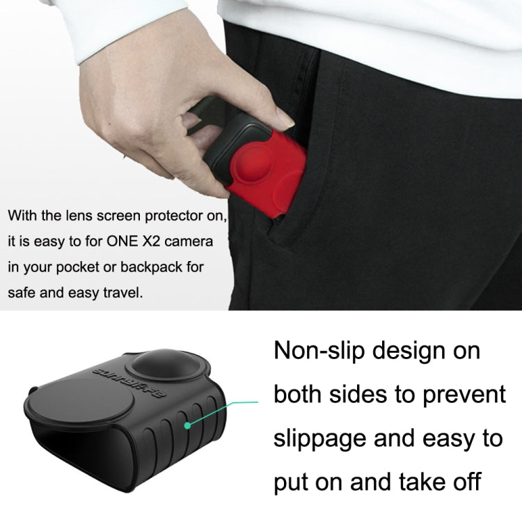 For Insta360 One X2 Sunnylife ST-Q9420 Silicone Protective Case Red Lens Screen Case - free shipping - PMC TechLife - Order now!