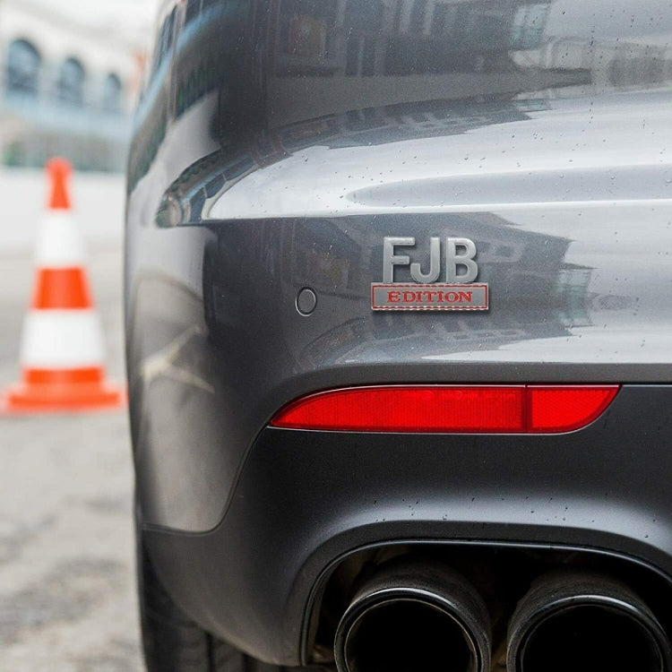 5pcs Car Body Rear Modification Plate Label(Silver Red) - Decorative Sticker by PMC Jewellery | Online Shopping South Africa | PMC Jewellery | Buy Now Pay Later Mobicred