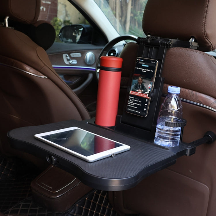 Car Seat Back Multifunctional Adjustable Travel Cup Table Computer Holder(A08 Black+Non-slip Pad) - Stowing Tidying by PMC TechLife | Online Shopping South Africa | PMC TechLife | Buy Now Pay Later Mobicred