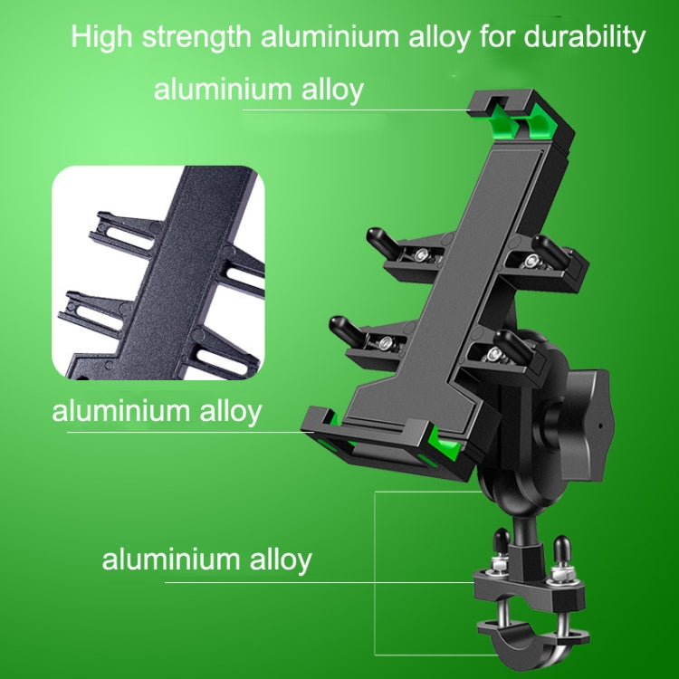 A02 Motorcycle Mobile Phone Navigation Bracket Car Riding Anti-shock Aluminum Alloy Rack(M10 Ball Header Installation Model) - free shipping - PMC TechLife - Order now!
