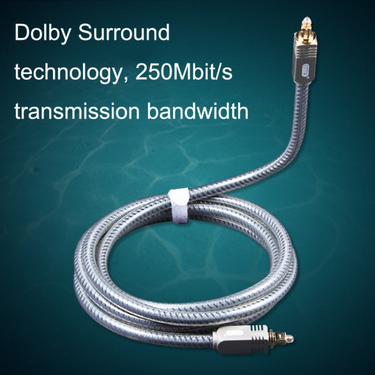 EMK YL/B Audio Digital Optical Fiber Cable Square To Square Audio Connection Cable, Length: 1m(Transparent Gray) - free shipping - PMC Jewellery - Order now!