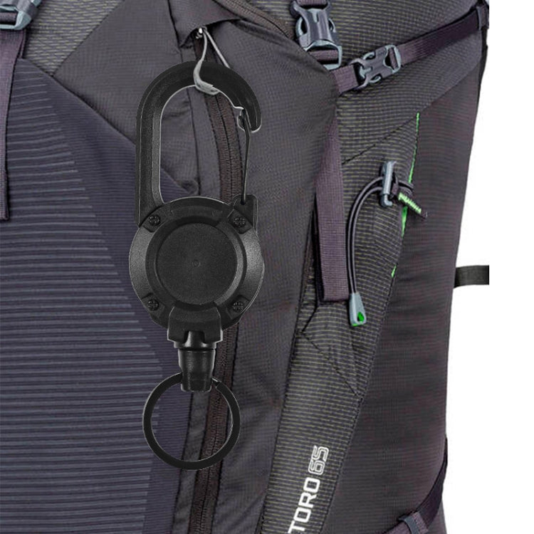 Backpack Carabiner Plastic Retractable Pull Badge Reel, Color: White- Fiber Rope - Hooks by PMC TechLife | Online Shopping South Africa | PMC TechLife | Buy Now Pay Later Mobicred