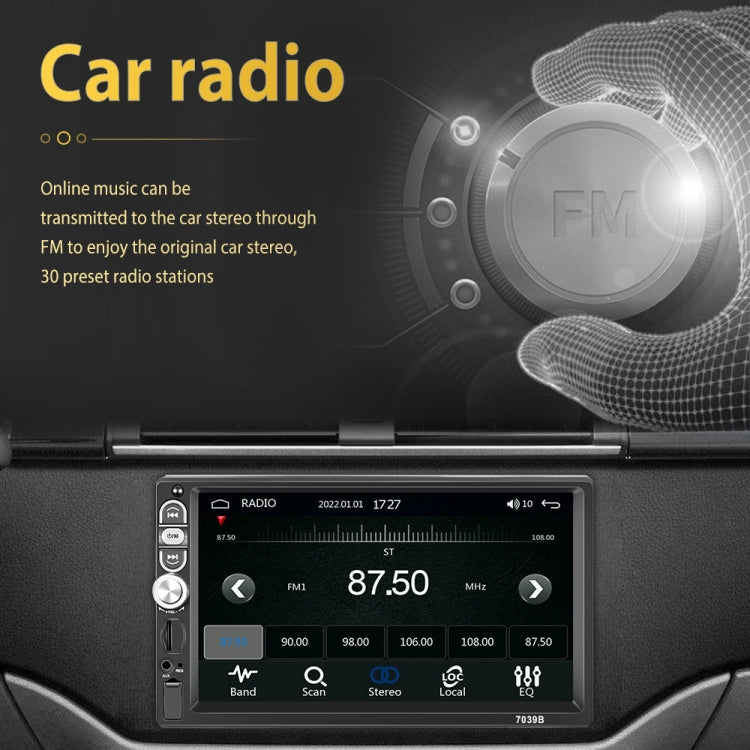 A3061 7 Inches MP5 Bluetooth Player Universal Wired CarPlay Reversing Image Integrated, Style: Standard+4 Lights Camera - Car MP3 & MP4 & MP5 by PMC TechLife | Online Shopping South Africa | PMC TechLife | Buy Now Pay Later Mobicred