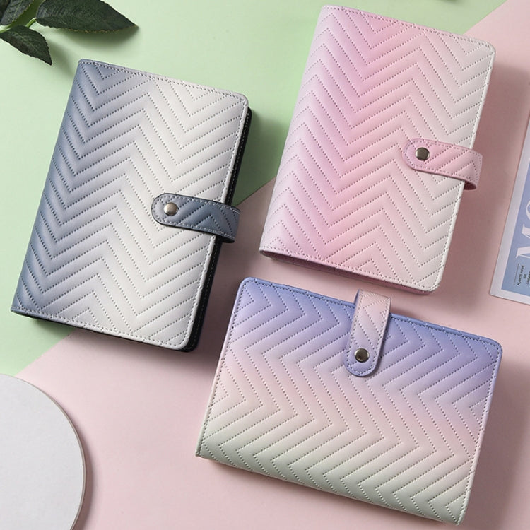 A6 PU Macaron Gradient Color Loose-leaf Notepad Notebook Budget Book(Black) - Notebooks by PMC TechLife | Online Shopping South Africa | PMC TechLife | Buy Now Pay Later Mobicred