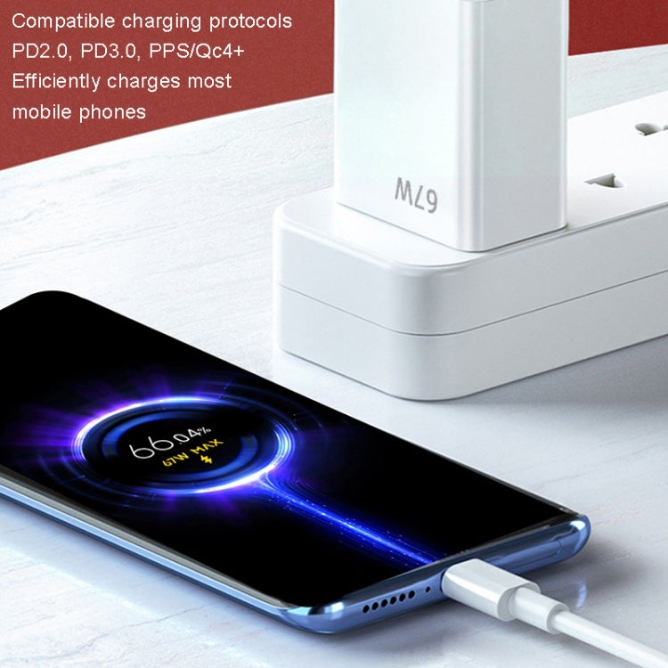 For Xiaomi 11 Pro/11 Ultra Flash Charging Effect Universal 67W USB Charger US Plug, Style: Charger(White) - USB Charger by PMC TechLife | Online Shopping South Africa | PMC TechLife | Buy Now Pay Later Mobicred
