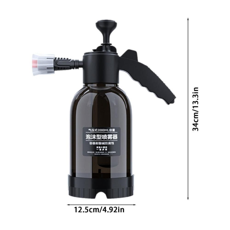 2L Foam Sprayer Pressure Spray Bottle for Car Washing Plants Watering Fertilizing(Black) - free shipping - PMC TechLife - Order now!