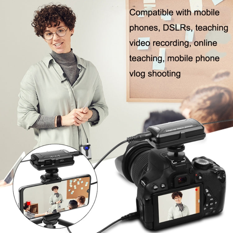 Q6 1 Drag 1 Wireless Lavalier Head Wear With Stand USB Computer Recording Microphone Live Phone SLR Lavalier Microphone - Microphone by PMC TechLife | Online Shopping South Africa | PMC TechLife | Buy Now Pay Later Mobicred