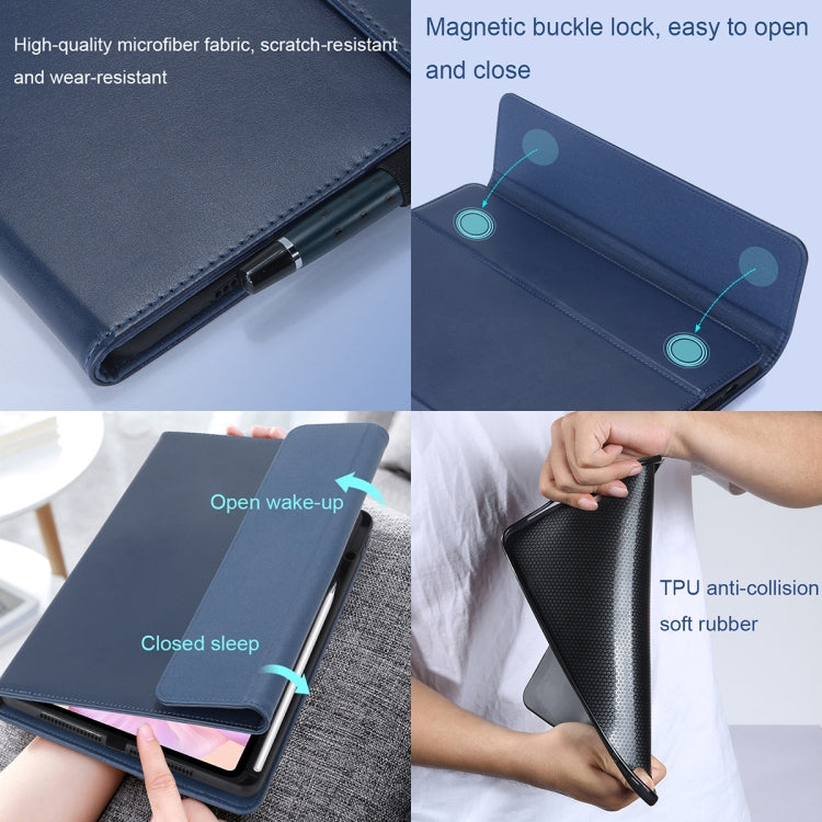 For Huawei MatePad Pro 12.6 inches Microfiber Lambskin Rotatable Magnetic Tablet Protective Cover(Black) - Huawei by PMC TechLife | Online Shopping South Africa | PMC TechLife | Buy Now Pay Later Mobicred