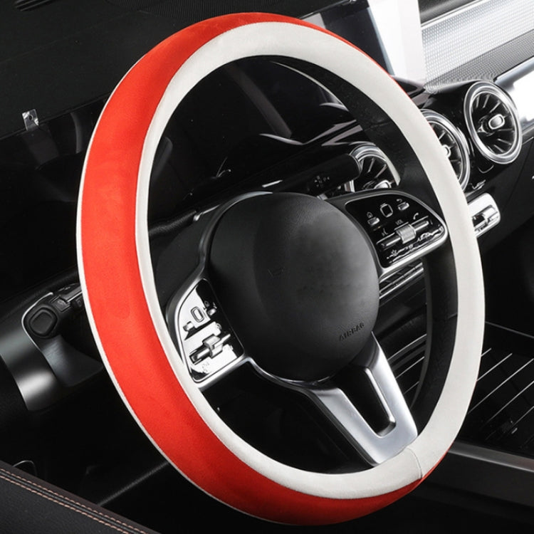 Car Steering Wheel Short Plush Winter Non-slip Grip Cover, Size: 38cm(D Shaped Brown) - Steering Wheel Accessories by PMC TechLife | Online Shopping South Africa | PMC TechLife | Buy Now Pay Later Mobicred