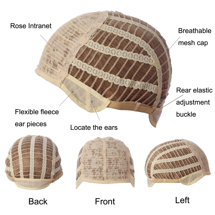 Wig-450 Gold Ladies Short Curly Hair High Temperature Silk Chemical Fiber Wig Headgear - free shipping - PMC TechLife - Order now!