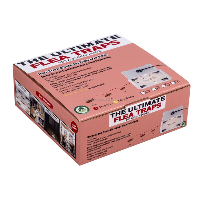 2pcs SK121 Square Fly Trap Flea Trap Pet Household Flea Light Catcher(US Plug) - Traps by PMC TechLife | Online Shopping South Africa | PMC TechLife | Buy Now Pay Later Mobicred