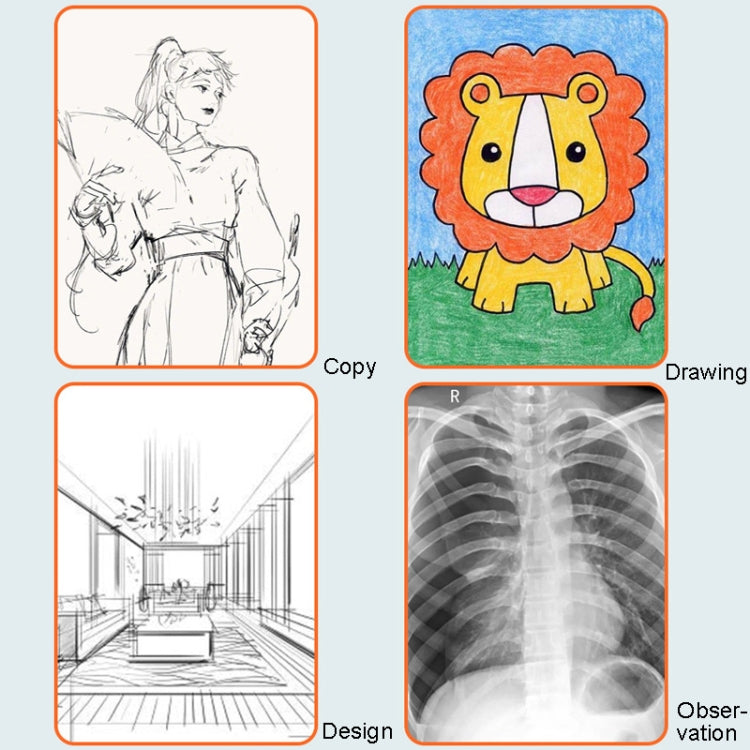 A4-D28B Rechargeable Copy Desk Drawing Board, Specification: With Charging Line+AU Plug Adapter - by PMC TechLife | Online Shopping South Africa | PMC TechLife | Buy Now Pay Later Mobicred