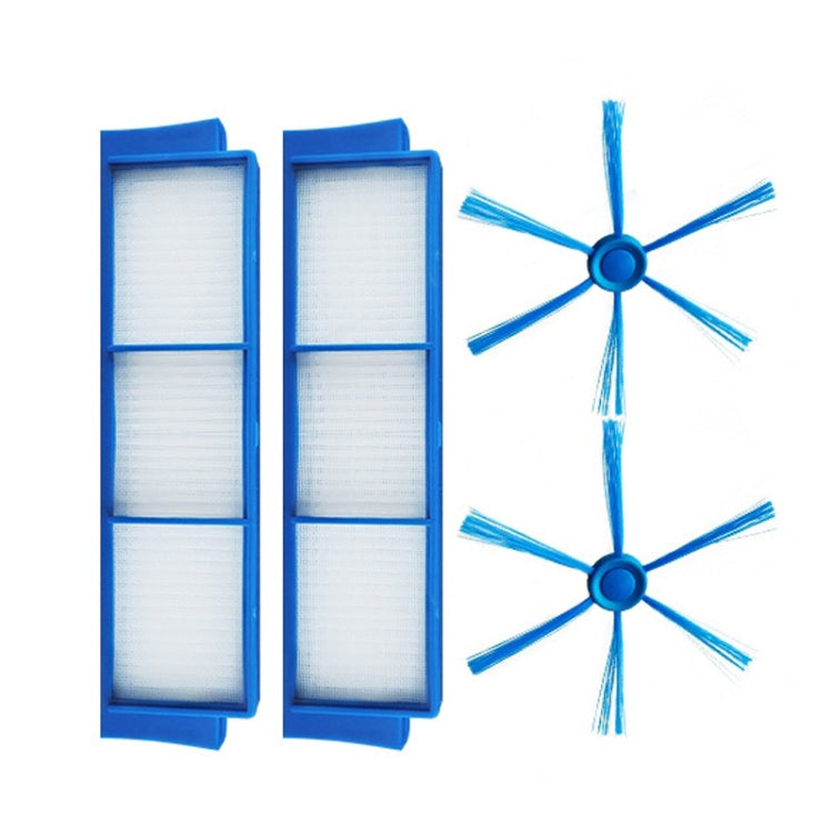 2pairs Side Brush+2 Filters For Philips FC8007 FC8792 FC8794 FC8796 Sweeper Accessories - For Philips Accessories by PMC TechLife | Online Shopping South Africa | PMC TechLife | Buy Now Pay Later Mobicred