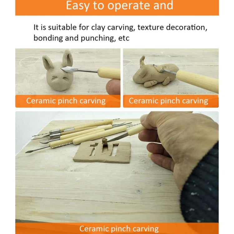 11pcs/set 11pcs/set Soft Clay DIY Wooden Knife Tools - Art Supplies by PMC TechLife | Online Shopping South Africa | PMC TechLife