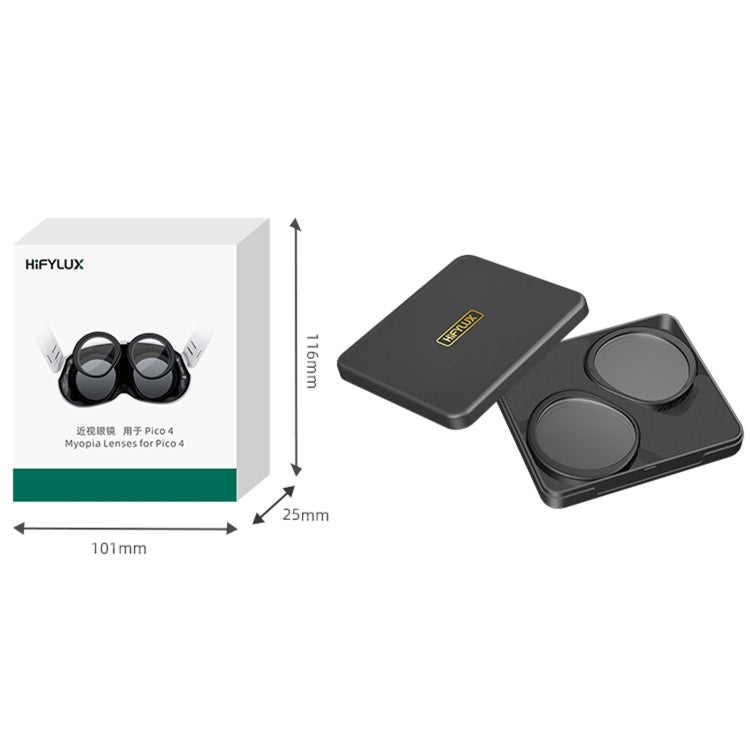 For PICO 4 Hifylux PC-QF25 1pair Magnetic Myopia Glasses Box Non-spherical Resin VR Glasses Accessories(200 Degrees) - free shipping - PMC TechLife - Order now!