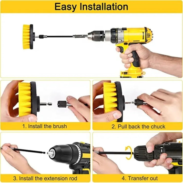 WRS-DS19 9 in 1 Electric Drill Crevice Cleaning Brushes Car Wash Tools Set(9pcs/set) - Car Washer & Accessories by PMC TechLife | Online Shopping South Africa | PMC TechLife | Buy Now Pay Later Mobicred