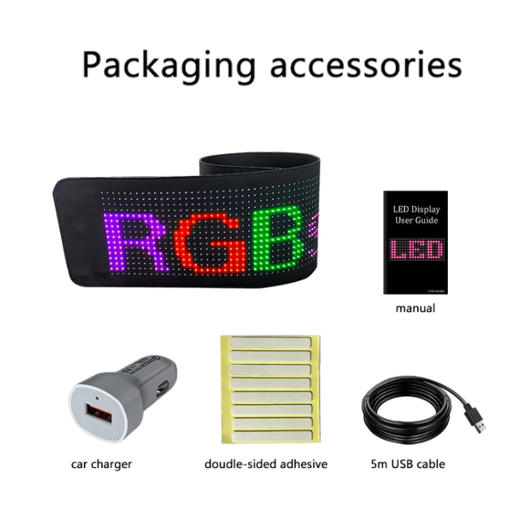 532x90mm Vehicle Rear Window Color Flexible LED Electronic Screen - Car Monitor by PMC TechLife | Online Shopping South Africa | PMC TechLife | Buy Now Pay Later Mobicred
