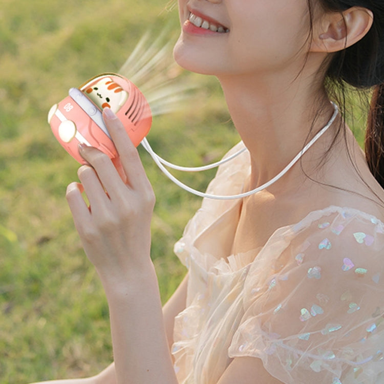 CS1327 Small USB Charging Cartoon Hanging Neck Fan Portable Leafless Silent Mini Fan(Duck) - Electric Fans by PMC TechLife | Online Shopping South Africa | PMC TechLife | Buy Now Pay Later Mobicred