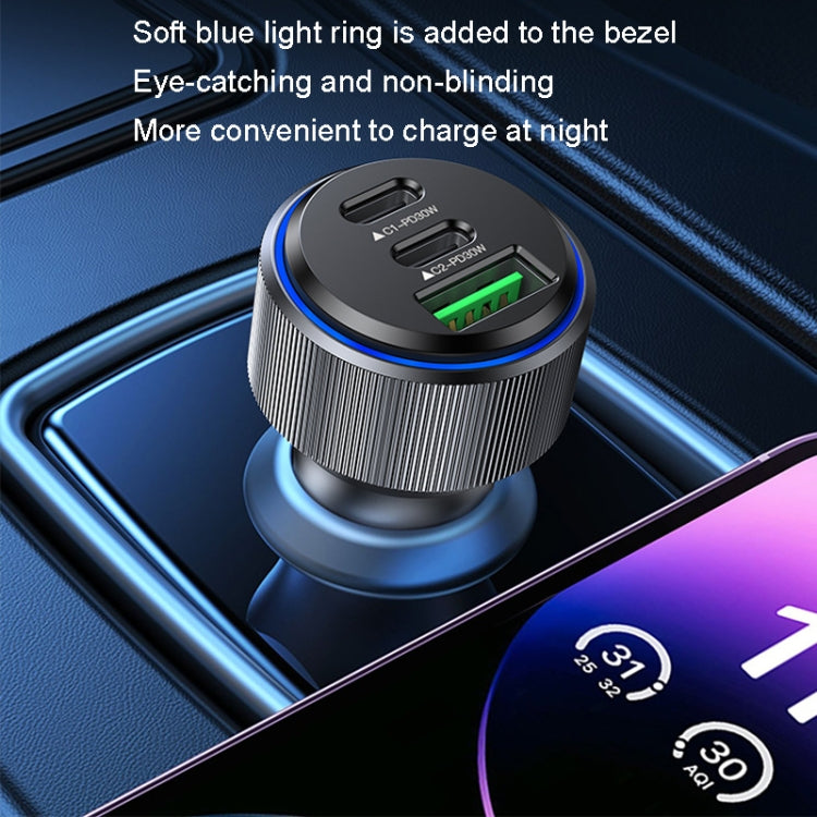 Yesido Y50 Car USB3.0 Fast Charger 30W Aluminum Alloy PD Fast Charging(Black) - Car Charger by Yesido | Online Shopping South Africa | PMC TechLife | Buy Now Pay Later Mobicred