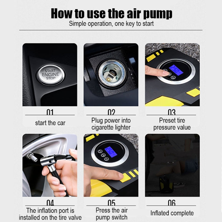 SUITU ST-5002 DC 12V Car Air Compressor Tire Inflator 150 PSI Auto Air Pump Digital Display Model - Inflatable Pump by SUITU | Online Shopping South Africa | PMC TechLife
