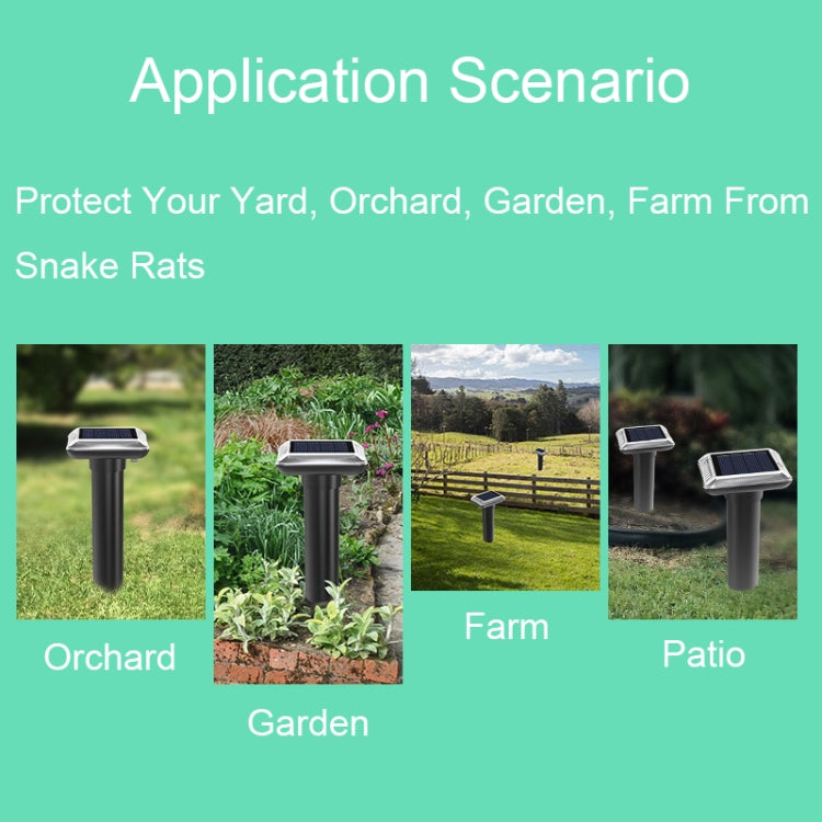 SJZ038 Outdoor Water-resistant Solar Ultrasonic Rat Repeller Ultrasonic Animal Repeller, Color: Black - Outdoor Insect Repellent by PMC TechLife | Online Shopping South Africa | PMC TechLife