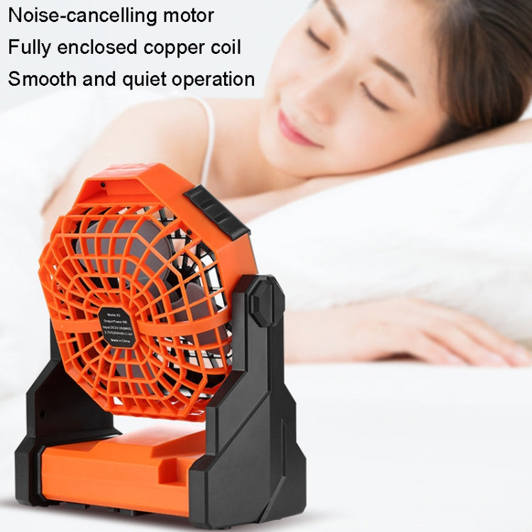 Outdoor Infinitely Variable Speed Portable Large Wind Charging Camping Lighting Fan(Black Green) - Electric Fans by PMC TechLife | Online Shopping South Africa | PMC TechLife | Buy Now Pay Later Mobicred