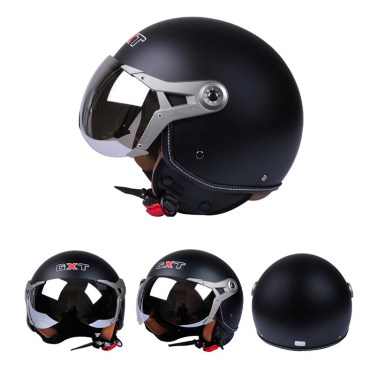 GXT Electric Vehicle Half Cover Helmet Four Seasons Retro Helmet, Size: L(Cement Gray) - free shipping - PMC TechLife - Order now!