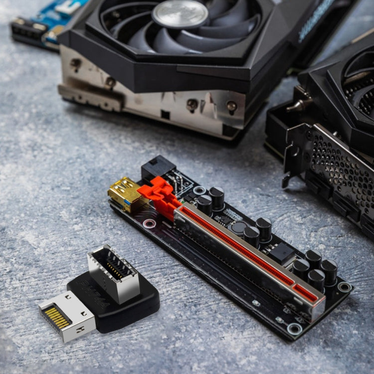 2pcs USB3.1 Type-E Computer Motherboard Interface 90 Degrees Elbow Front Type-C Adapter(PH74A) - Cable & Adapters by PMC TechLife | Online Shopping South Africa | PMC TechLife | Buy Now Pay Later Mobicred