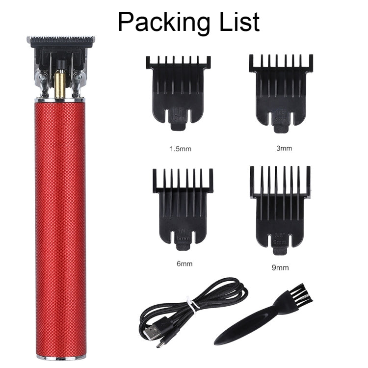 Hollow T-shape Ceramic Cutter Head USB Charging Engraving Electric Hair Clipper, Color: Black - free shipping - PMC TechLife - Order now!