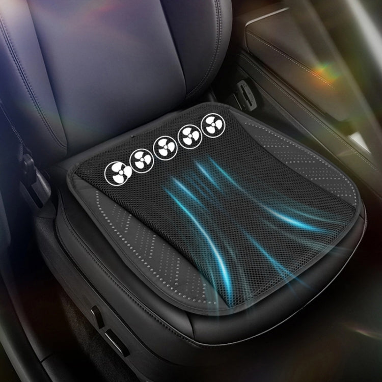 Multifunctional USB Fan Ventilation Heat Dissipation Car Seat Cushion(Navy) - Seat Accessories by PMC TechLife | Online Shopping South Africa | PMC TechLife | Buy Now Pay Later Mobicred