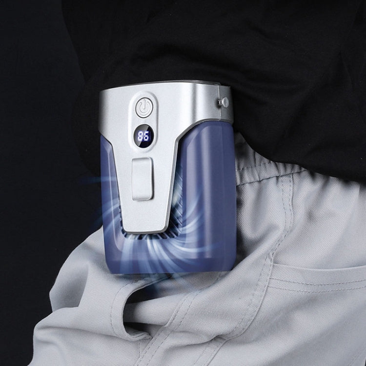 Outdoor Portable Waist High Wind Leafless Hanging Neck Fan With Power Function(Time Wind Blue) - Electric Fans by PMC TechLife | Online Shopping South Africa | PMC TechLife | Buy Now Pay Later Mobicred