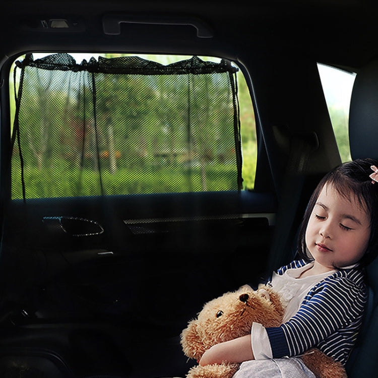 2pcs Car Curtain Sun Protection Mesh Suction Cup Sunshade(Black) - Window Foils & Solar Protection by PMC TechLife | Online Shopping South Africa | PMC TechLife