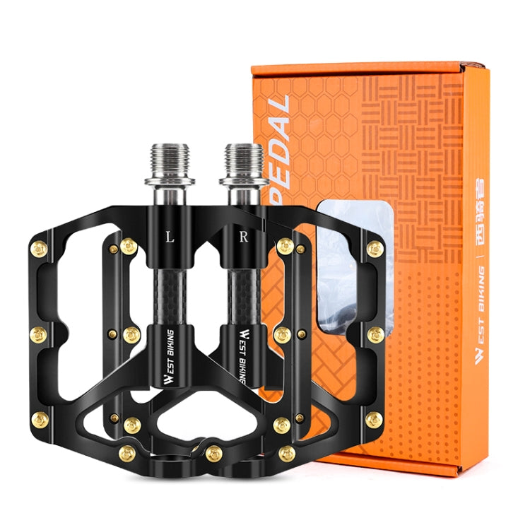 WEST BIKING 3 Bearings Ultralight Carbon Fiber Bushing Mountain Bike Pedal(Black) - free shipping - PMc TechLife - Order now!