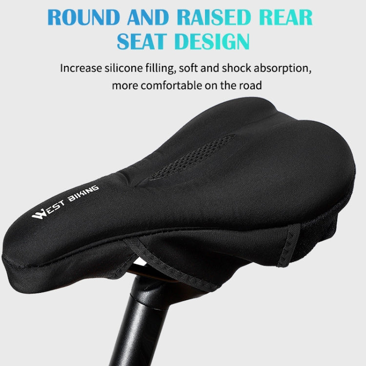 WEST BIKING Bike Cushion Cover Thick Silicone Quick Release Seat Cushion(Black) - Bicycle Saddle by WEST BIKING | Online Shopping South Africa | PMc TechLife | Buy Now Pay Later Mobicred