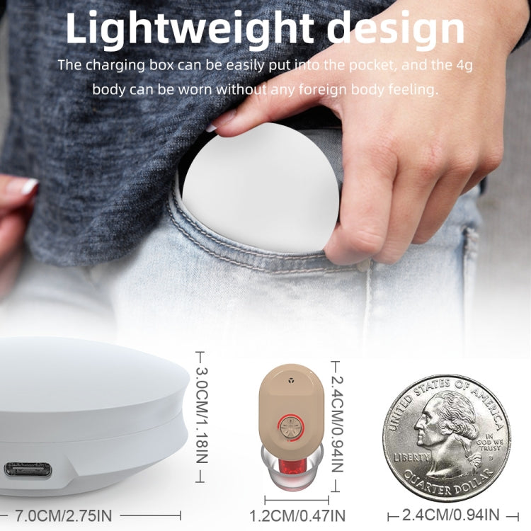 USB Charging Mini In-Ear Elderly Hearing Aid Stealth Sound Amplifier(Red and Blue) - Hearing Aids by PMC TechLife | Online Shopping South Africa | PMC TechLife