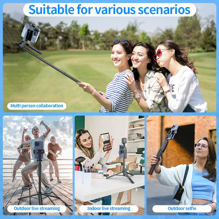 Pixel ST2 1.6m Anti Shake Selfie Stick Head Tripod Handheld Portable Folding Remote Control Outdoor Photo Stands(With Bluetooth Remote Control) - Selfie Sticks by Pixel | Online Shopping South Africa | PMC TechLife | Buy Now Pay Later Mobicred