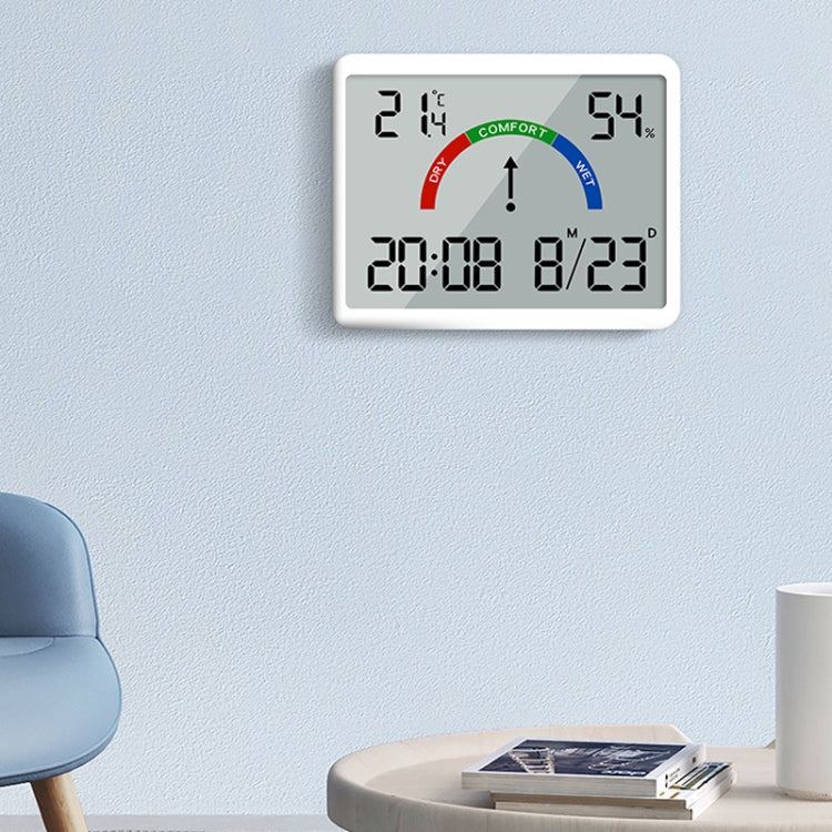 Magnetic LCD Digital Aalarm Clock Large Screen With Temperature Humidity Display(8280 White) - Alarm Clocks by PMc TechLife | Online Shopping South Africa | PMc TechLife | Buy Now Pay Later Mobicred