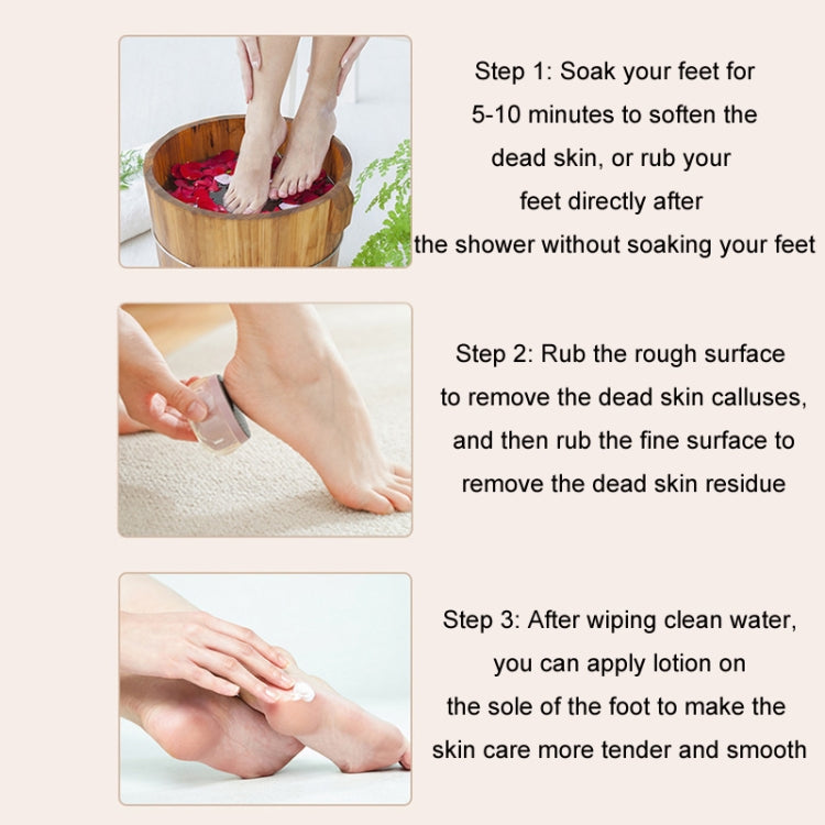 2 in 1 Double-sided Foot Grinder Crystal Glass Manual Epilator(Yellow) - Hair Removal by PMC TechLife | Online Shopping South Africa | PMC TechLife | Buy Now Pay Later Mobicred