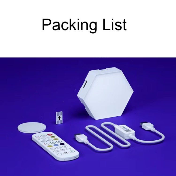 10pcs/set RGB Symphony Hexagon Lights DIY Bedside Ambient Wall Lamp Smart Honeycomb Light(WIFI-APP) - Novelty Lighting by PMC TechLife | Online Shopping South Africa | PMC TechLife | Buy Now Pay Later Mobicred