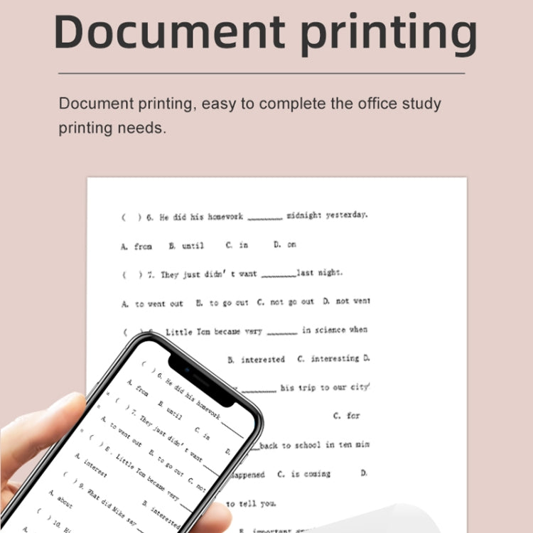 X6 200DPI Student Homework Printer Bluetooth Inkless Pocket Printer Pink Printer Paper x1 - free shipping - PMC TechLife - Order now!