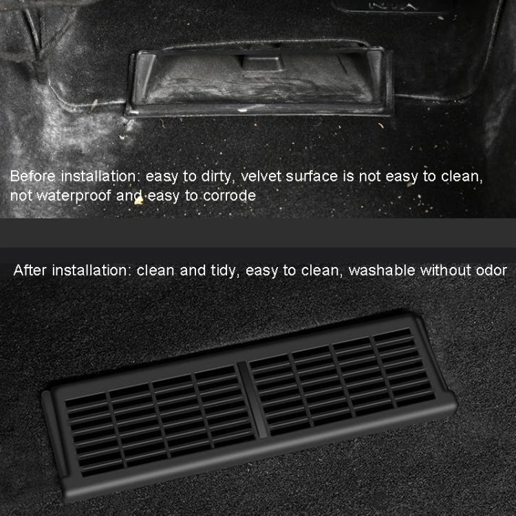 For Tesla Model Y 1pair Car Under-seat Vent Protection Cover Decoration Accessories - Air Conditioning System by PMC TechLife | Online Shopping South Africa | PMC TechLife | Buy Now Pay Later Mobicred